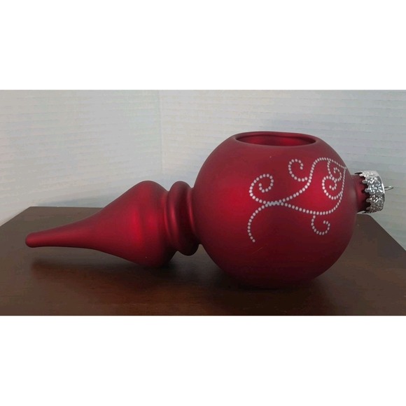 New In Box Partylite Bright Red Christmas Ornament Tealight Holder P91001 - Picture 1 of 10